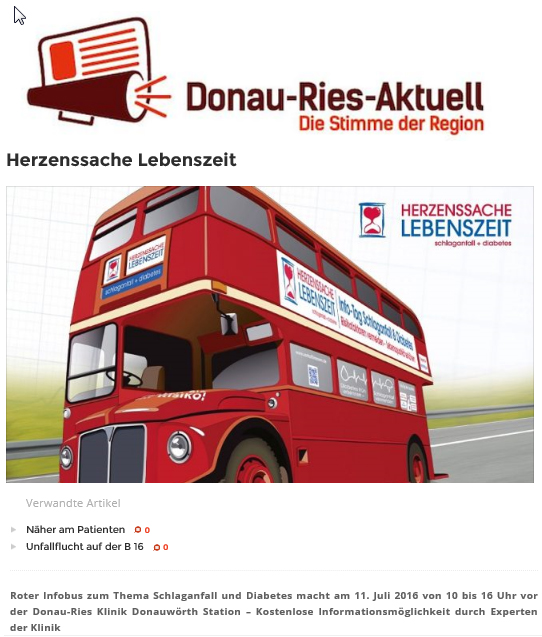 Schlaganfallbus in Donauwörth am 11.07.2016