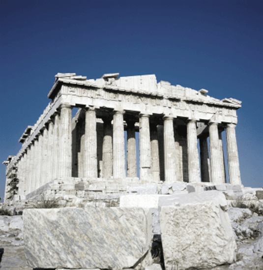 Das Parthenon auf der Akropolis in Athen