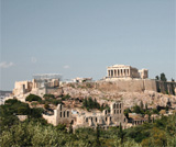 Blick auf die Akropolis