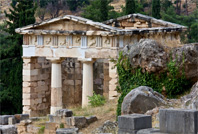 Das Schatzhaus der Athener in Delphi