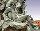 Statue von Zeus in der Fontana Dei Quattro Fiumi